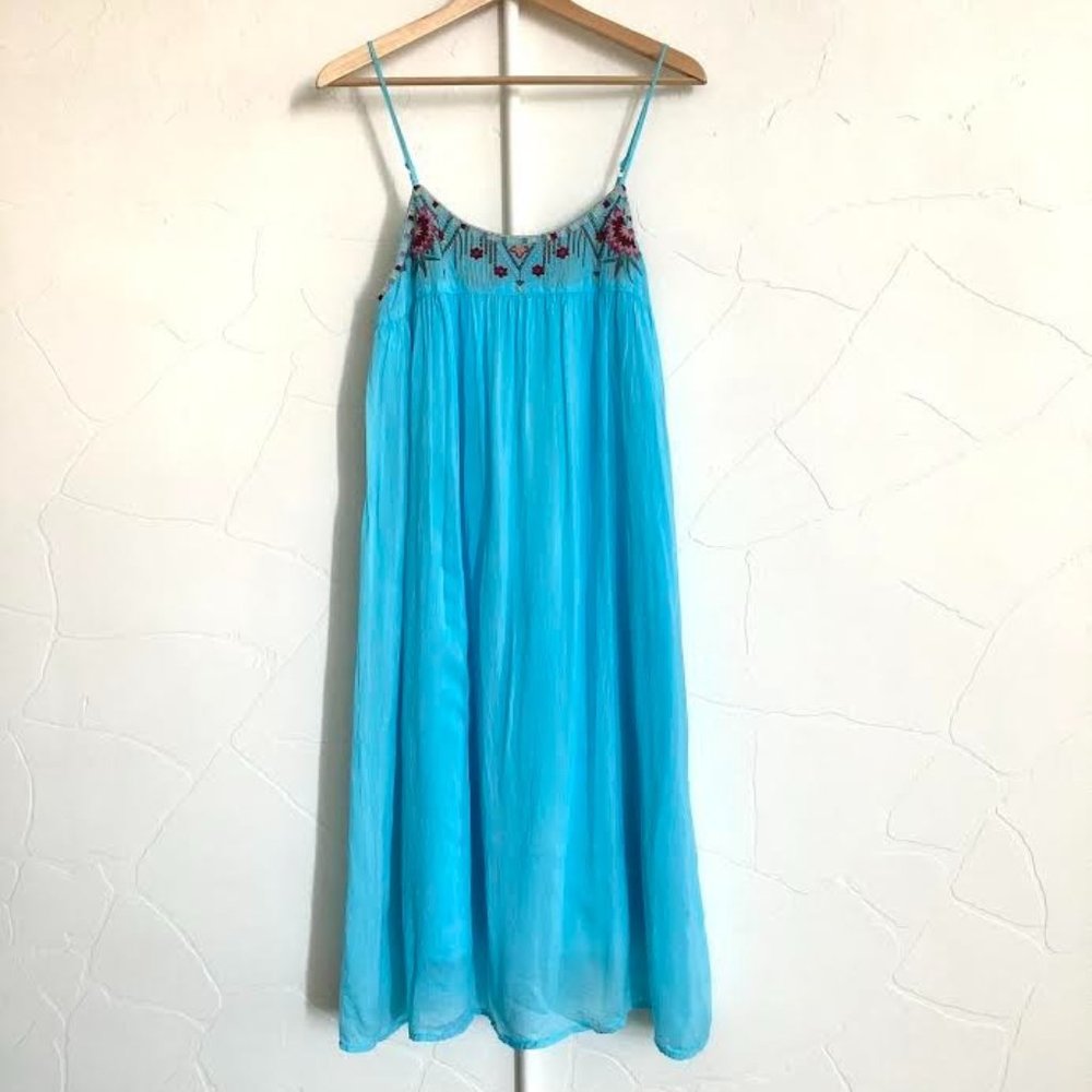 Johnny Was Embroidered Sun Dress